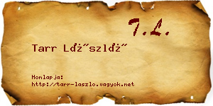 Tarr László névjegykártya